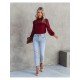  2024 Pure Color Lace Women's Long Sleeve Top