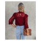  2024 Pure Color Lace Women's Long Sleeve Top