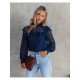  2024 Pure Color Lace Women's Long Sleeve Top