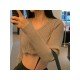  2024 Pure Color Long Sleeve Crop Small Jacket