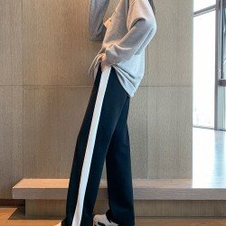 Jogger Black Loose Long Pants For Women