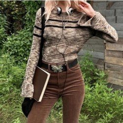  Casual Crew Neck Flare Sleeve Women's Sweater