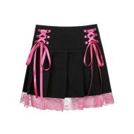Ladies Patchwork A-Line Pleated Skirts