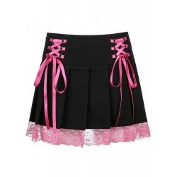 Ladies Patchwork A-Line Pleated Skirts Ladies Patchwork A-Line Pleated Skirts