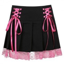 Ladies Patchwork A-Line Pleated Skirts