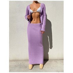 Trendy Solid Matching Maxi Skirt And Top Sets Trendy Solid Matching Maxi Skirt And Top Sets