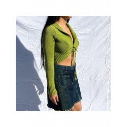 Tie Wrap Solid Cropped Sweater Cardigan Coats Tie Wrap Solid Cropped Sweater Cardigan Coats