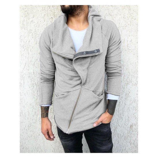  2024 Pure Color Zipper Men's Casual Sweater