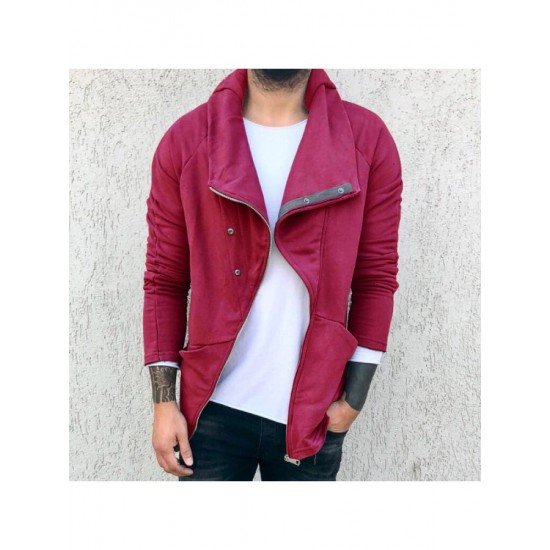  2024 Pure Color Zipper Men's Casual Sweater