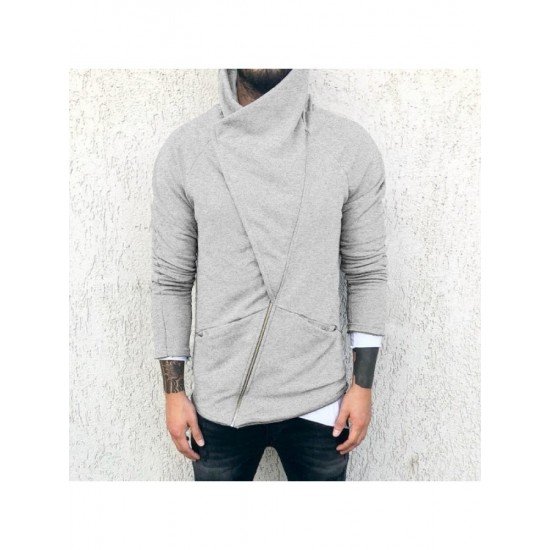  2024 Pure Color Zipper Men's Casual Sweater