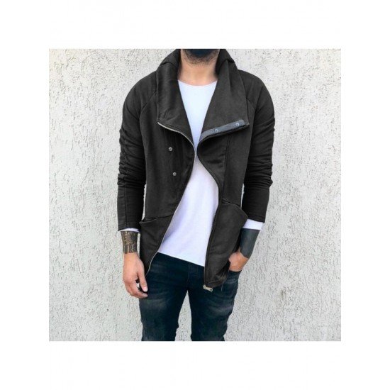  2024 Pure Color Zipper Men's Casual Sweater
