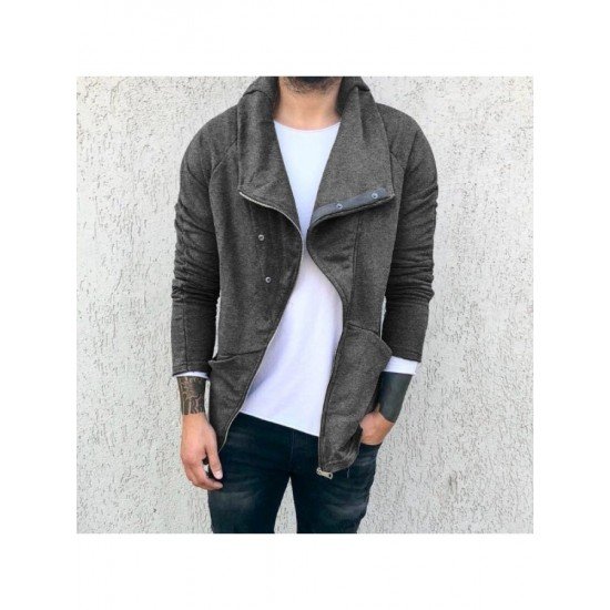  2024 Pure Color Zipper Men's Casual Sweater