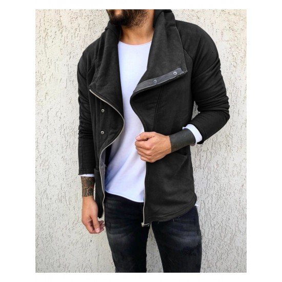  2024 Pure Color Zipper Men's Casual Sweater