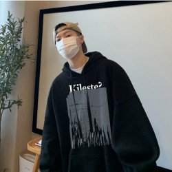  Fashion Men's Hiphop Printing Hooded Top