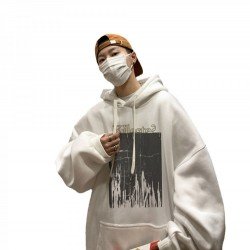  Fashion Men's Hiphop Printing Hooded Top