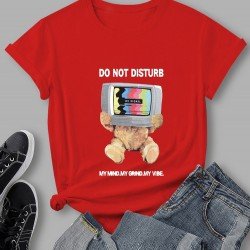 Cute Graphic Crew Neck T Shirts For Women