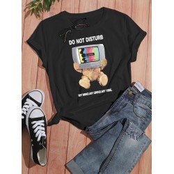 Cute Graphic Crew Neck T Shirts For Women