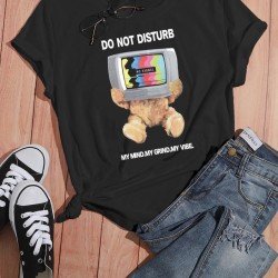 Cute Graphic Crew Neck T Shirts For Women