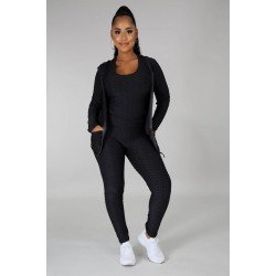 Sports Tank Hooded Coat 3 Piece Pant Sets Sports Tank Hooded Coat 3 Piece Pant Sets