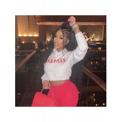  2024 Autumn Hooded Printing Women's Sweater