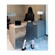  2024 Autumn Split Hem Skirt With Waist Chain