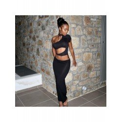 Designer Cut Out Matching Maxi Skirt And Top Sets Designer Cut Out Matching Maxi Skirt And Top Sets