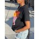 Face Smile Broken Bear Graphic T Shirts For Women