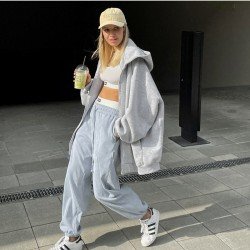 Casual Simple Loose Solid Hooded Collar Coats