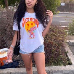 Face Smile Broken Bear Graphic T Shirts For Women