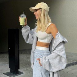 Casual Simple Loose Solid Hooded Collar Coats