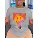 Face Smile Broken Bear Graphic T Shirts For Women