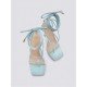  2024 Foreign PU Bandage Square Toe Women's Heels