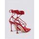  2024 Foreign PU Bandage Square Toe Women's Heels