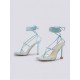  2024 Foreign PU Bandage Square Toe Women's Heels