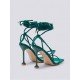  2024 Foreign PU Bandage Square Toe Women's Heels