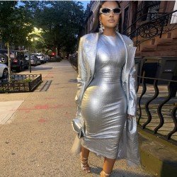 Designer Fashion Solid Long Coats For Ladies
