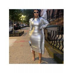 Designer Fashion Solid Long Coats For Ladies