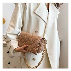 Ladies Solid Hasp Chain Shoulder Bags