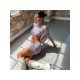  2024 Backless Crop Top And Hip Skirt Set