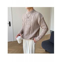 Pure Color Casual Pullover Men's Knitwear  Pure Color Casual Pullover Men's Knitwear