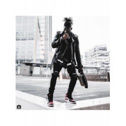 Ripped Black Pencil Jean Pants For Men Ripped Black Pencil Jean Pants For Men