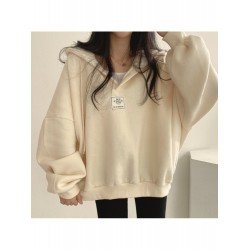 Casual Loose Hooded Women's Long Sleeve Sweater  Casual Loose Hooded Women's Long Sleeve Sweater