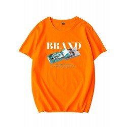 Summer Crew Neck Graphic T Shirts For Women