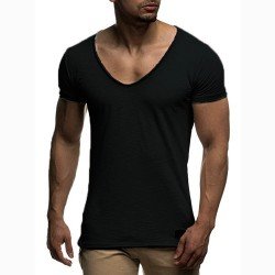 Sports Summer Solid V Neck Men Tees Sports Summer Solid V Neck Men Tees