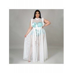 Temperament See Through Women's Dress Two-Piece Suit  Temperament See Through Women's Dress Two-Piece Suit