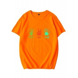 New Printed Black Short Sleeve Tops New Printed Black Short Sleeve Tops