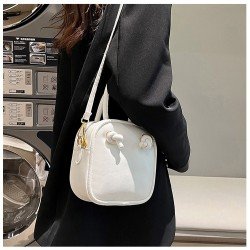  PU Pure Color Shoulder Bag For Women
