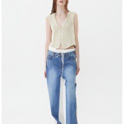 Sleeveless Black V Neck Vest Sweater Cardigan 