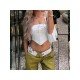  Summer 2024 Pure Color Backless Sleeveless Crop Vest