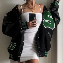  Street Wear Embroidery Patchwork Baseball Jackets